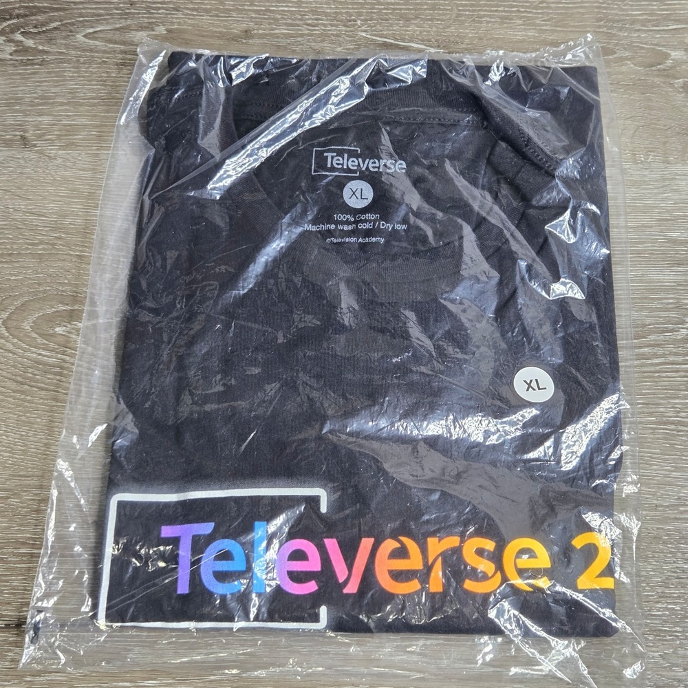 Televerse 2 Television Academy Promo T-Shirt Black XL 100% Cotton (Sealed) New